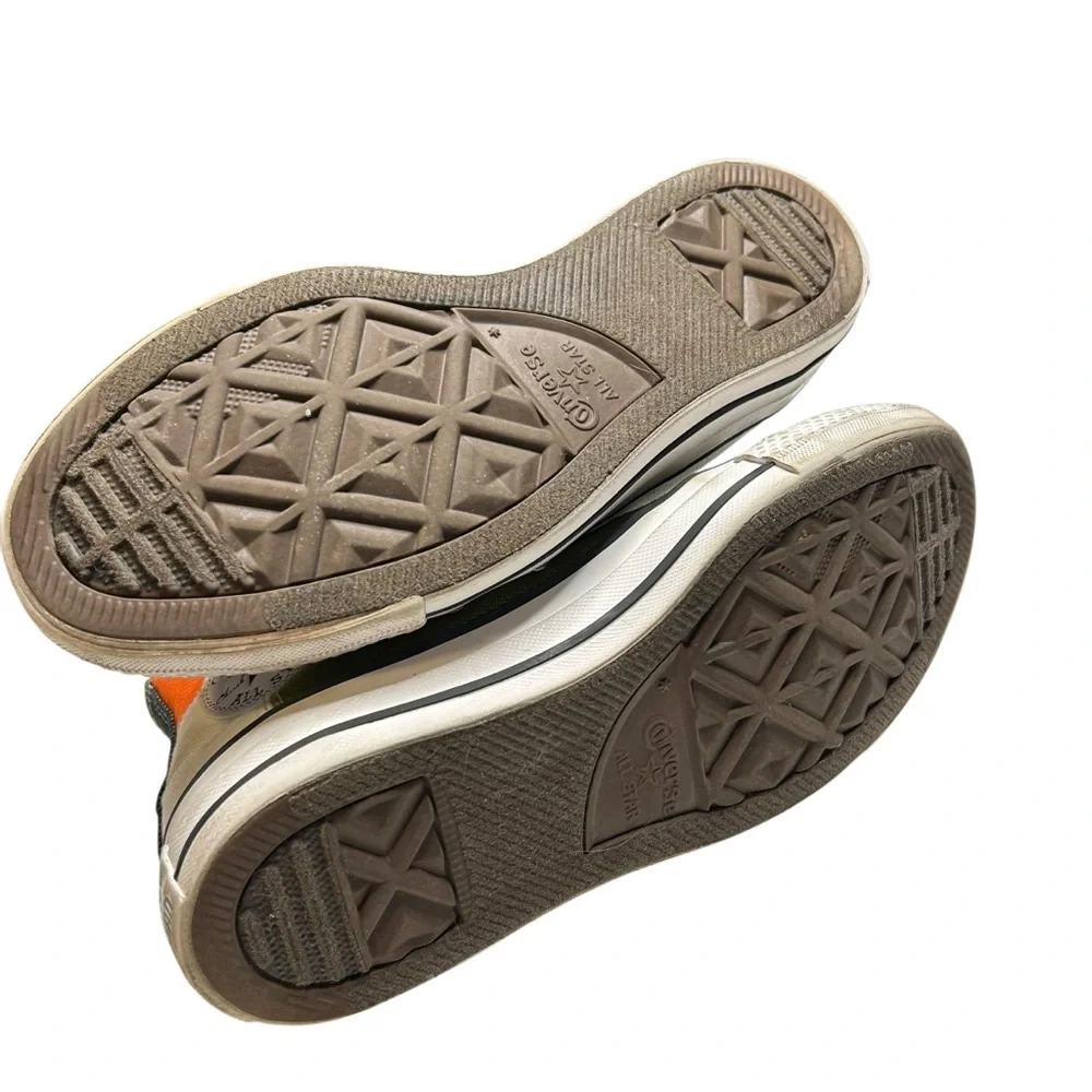 CONVERSE | Chuck Taylor Hi Top Patchwork Sneaker - White‎ + Multi - Sz Youth 3.5